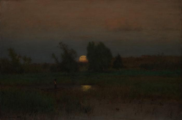 George Inness Moonrise Sweden oil painting art